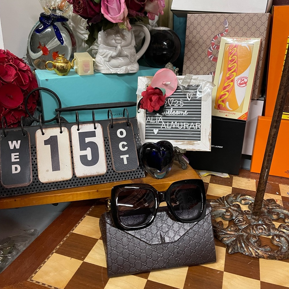 Oversized Rectangle 52mm Sunglasses - image 1